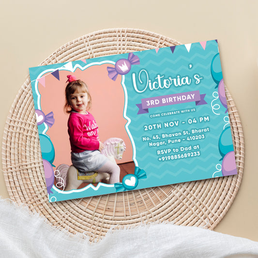 Chocolate Party Birthday Photo Invitation CB220