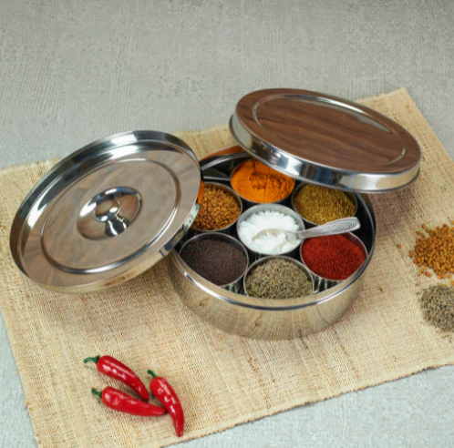 Stainless Steel Masala Dabba / Spice Box,