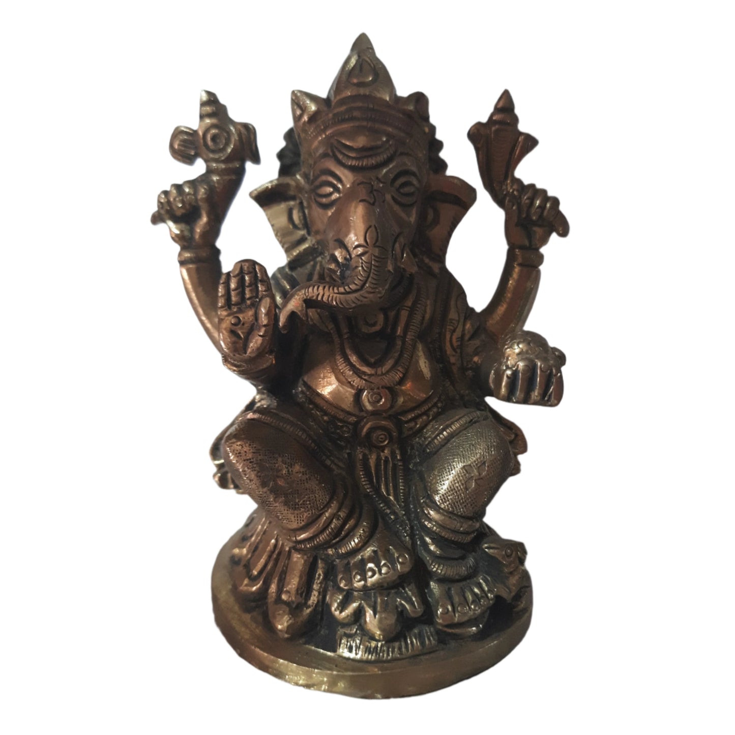Brass Ganesha 11cm valampuri