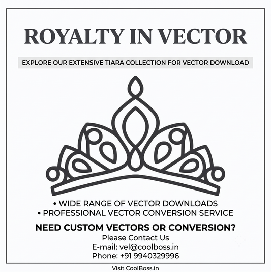 Princess Tiara Vector Icon - Elegant Crown Line Art Graphic (SVG, PNG)