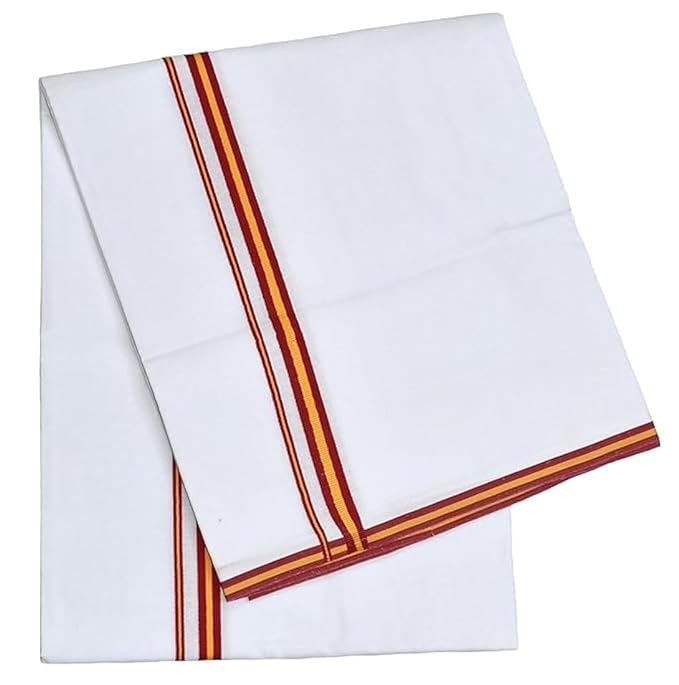TVK Tamil Nadu Mens Dhoti White Colour - 2M