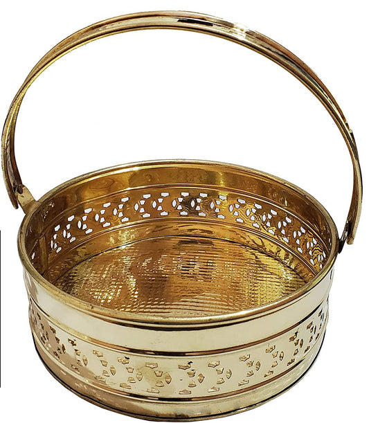 Brass Flower Pooja Basket