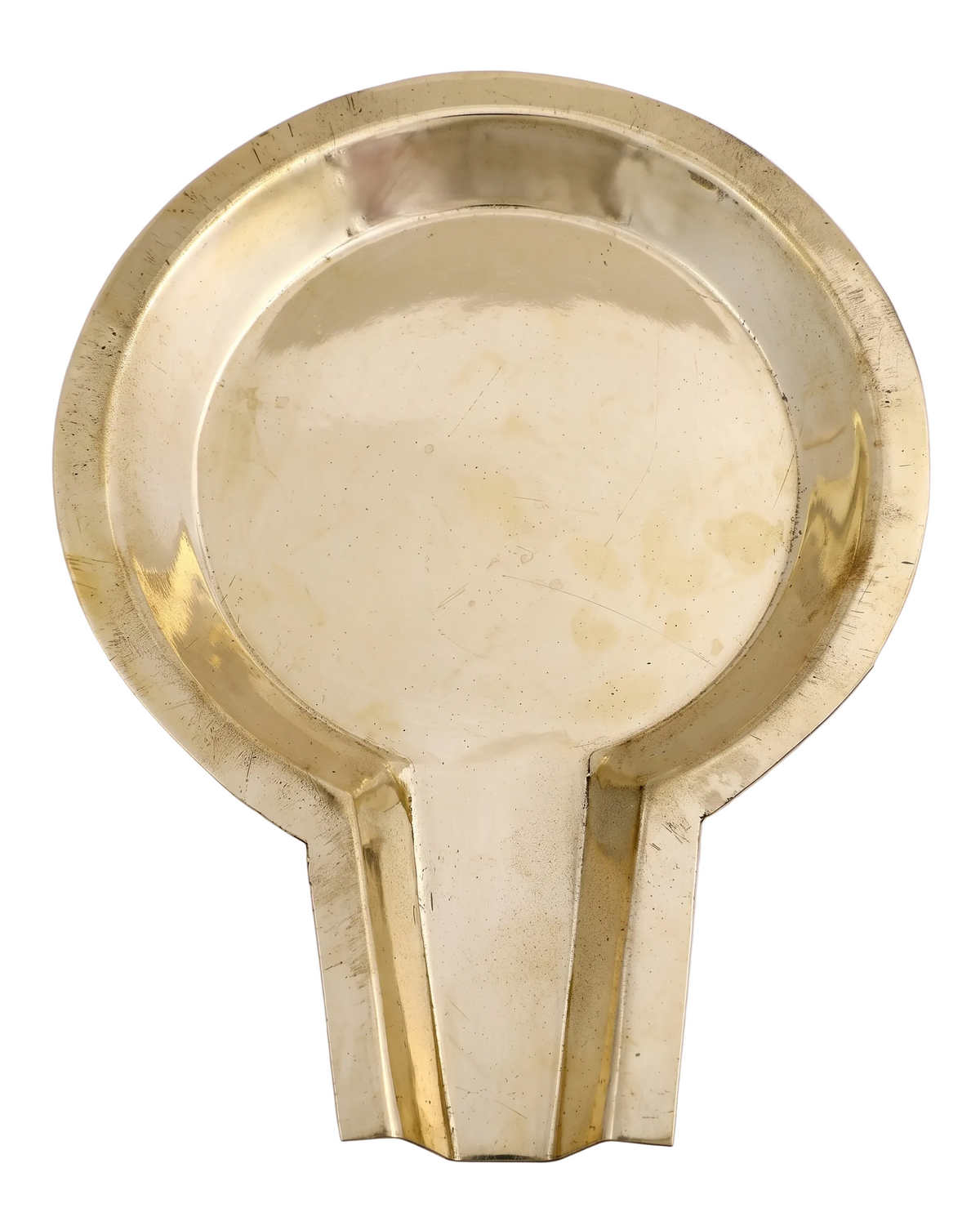 12" Brass Abhisheka Patra - Ritual Yoni Base Plate