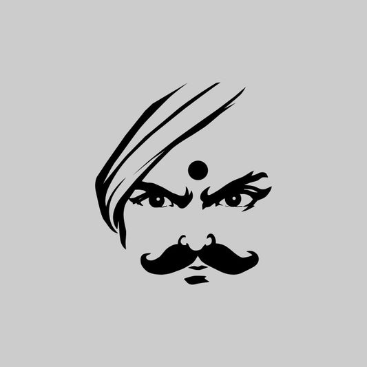 Tamil Poet Bharathiyar Art | SVG PNG Digital Download