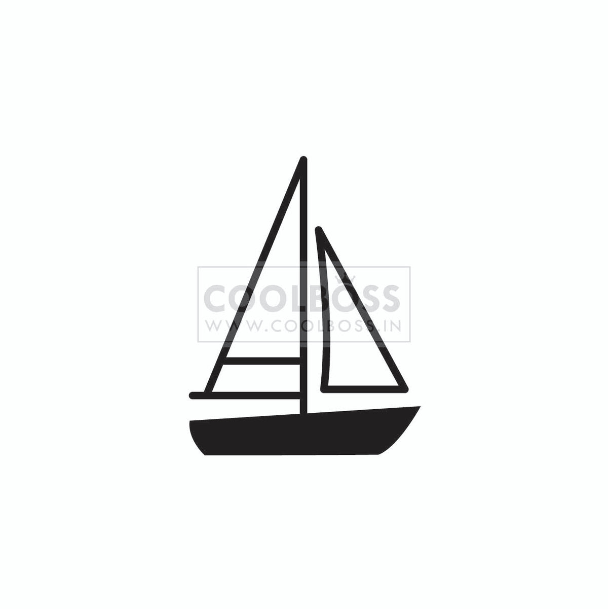 Sailboat SVG Cut File | Sailboat Outline Vector PNG EPS | Cricut & Silhouette