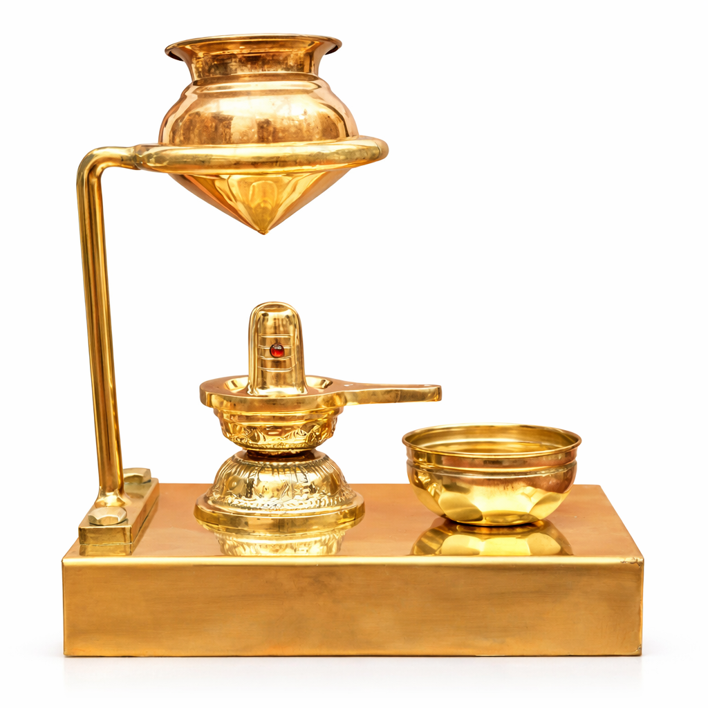 Shiv Lingam Brass Abhishek Stand