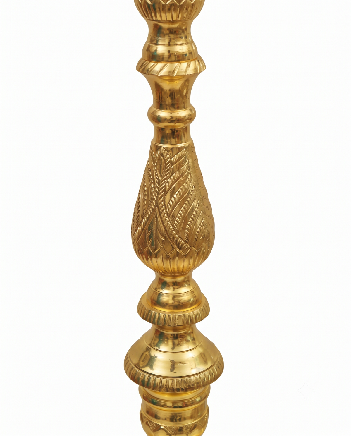 7ft Brass Peacock Standing Diya Mayil Vilakku