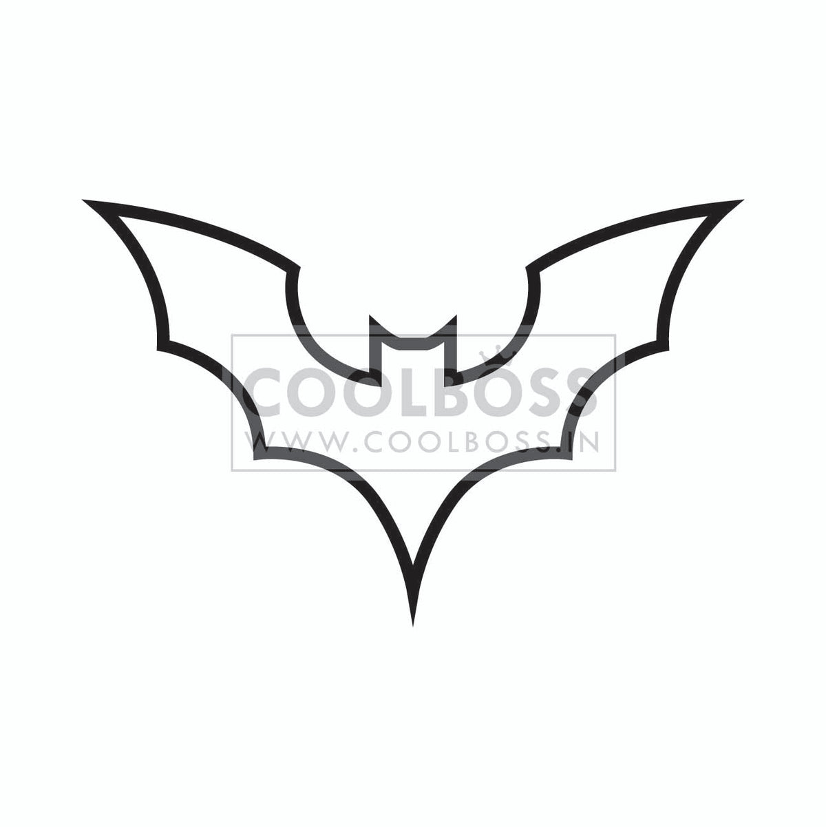 Sleek Bat Wings Outline Vector Cut File – SVG, PNG, EPS Digital Download