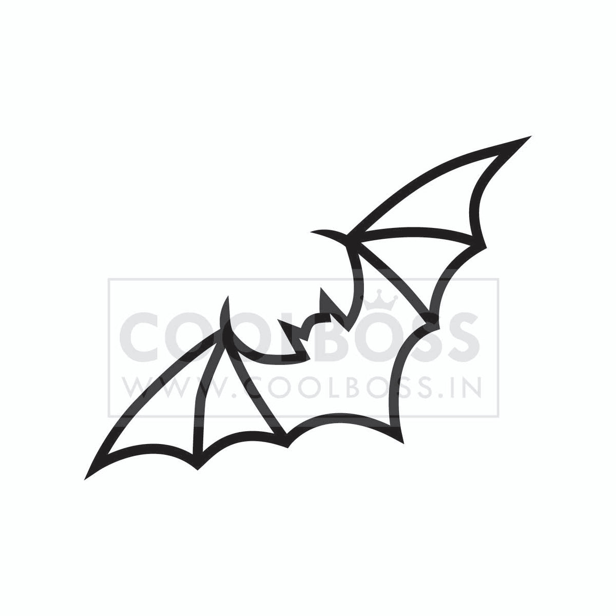 Flying Bat Vector SVG PNG | Minimalist Spooky Halloween Cut File