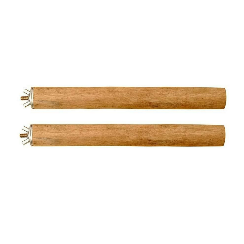 Coolboss Bird Wooden Perch Stick Stand 8 inch Suitable For Lovebirds Finch (Pack Of 2)