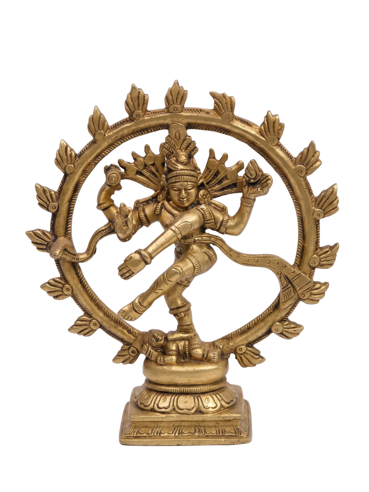 Handcrafted Brass Nataraj Shiva Statue (6.5")