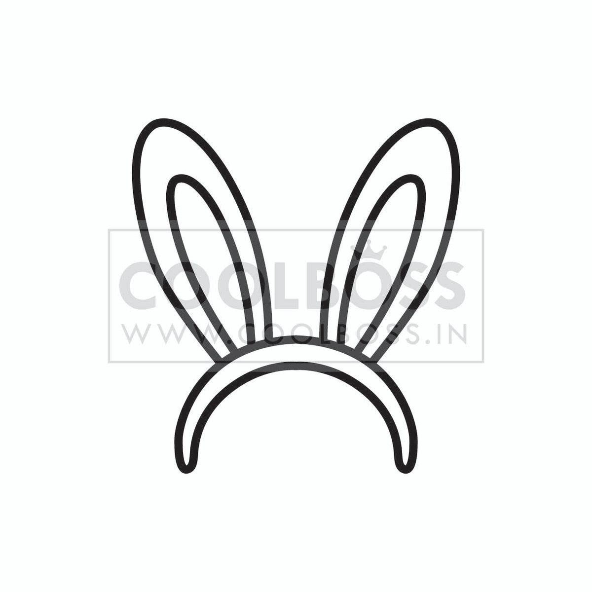 Minimalist Bunny Ears Headband Vector Graphic – SVG, PNG, EPS Digital Cut File