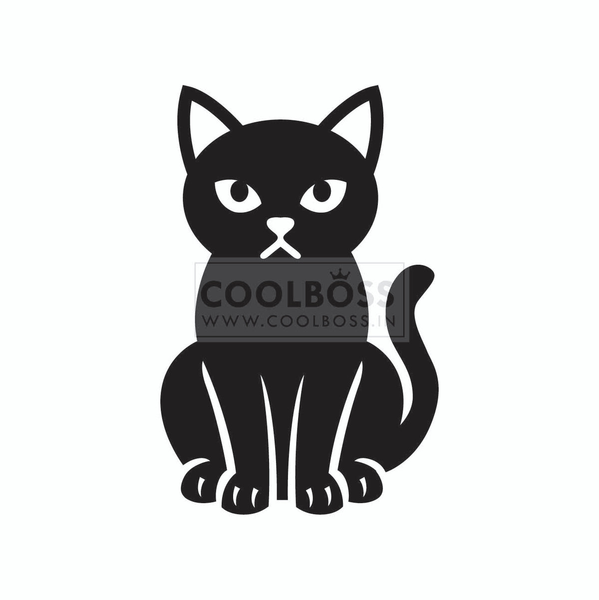 Cute Black Cat Silhouette SVG, Cricut, Halloween Kitty Graphic PNG, Digital Download