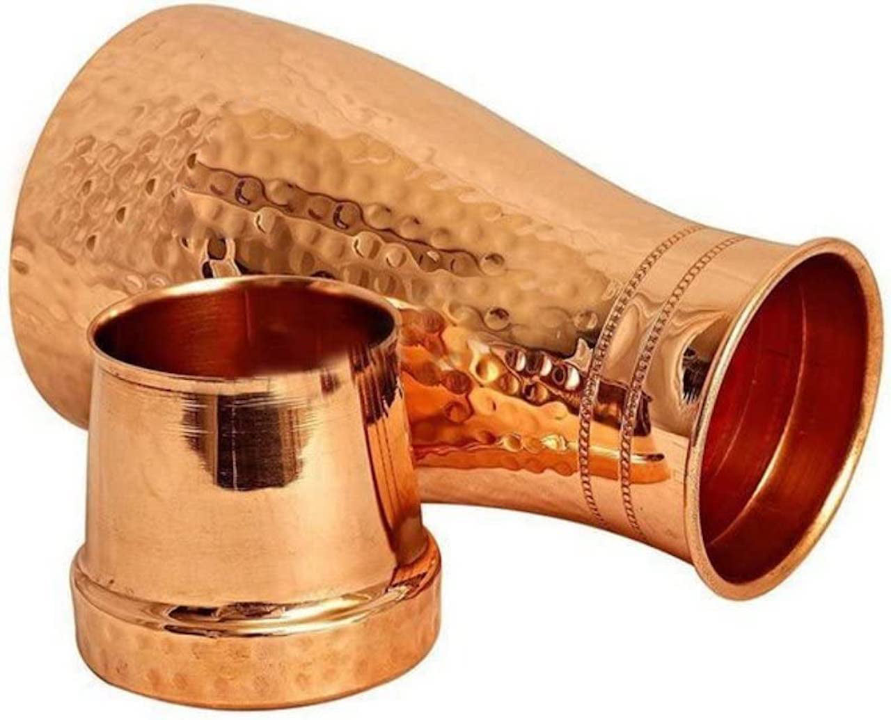 Copper Water Bottle With Cup 1 Ltr