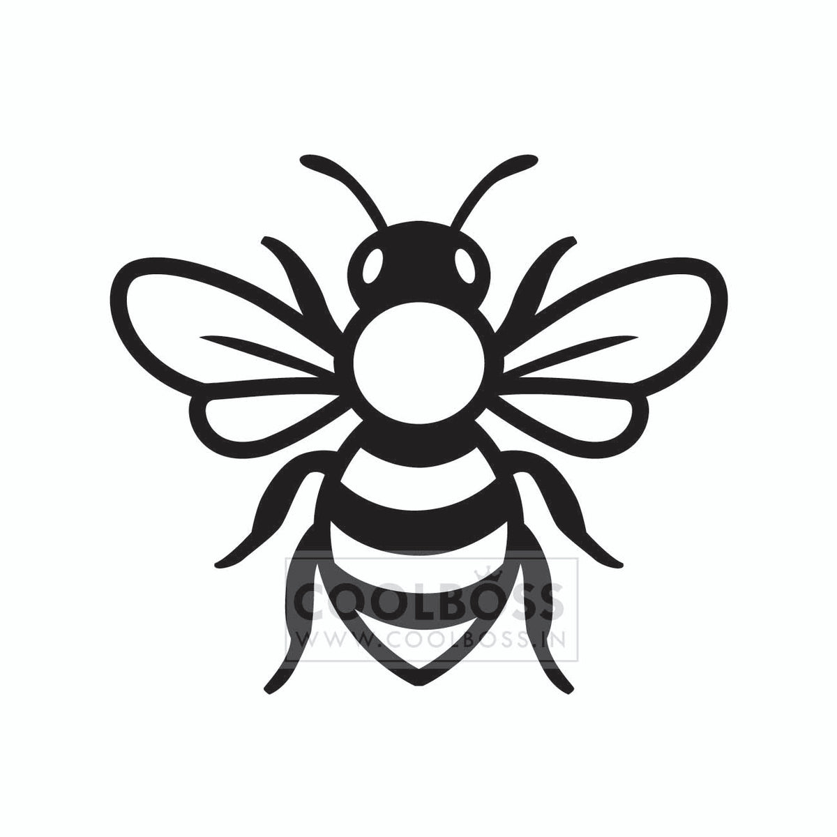 Honey Bee SVG Silhouette Vector Clipart EPS PNG Cut