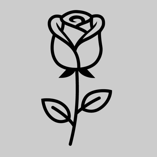 Rose Flower Line Art SVG | Minimal Rose outline Vector