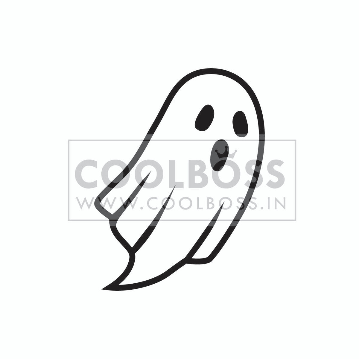 Cute Ghost Vector SVG PNG | Minimalist Spooky Halloween Cut File