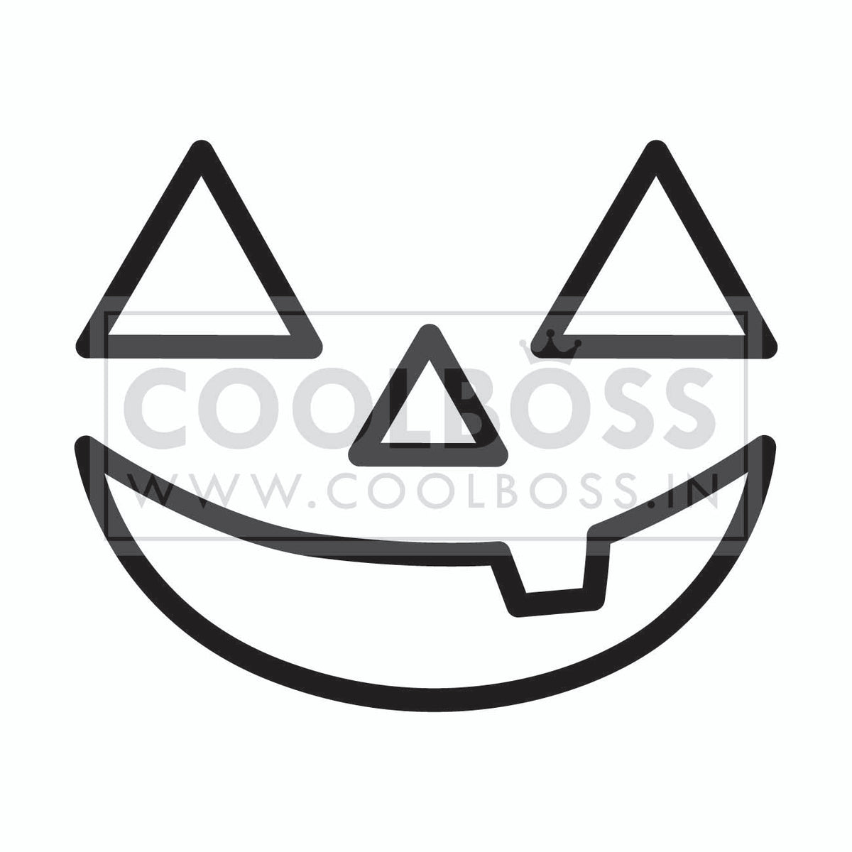 Minimalist Jack-o'-Lantern Face Vector – Instant Download (SVG, PNG, EPS)