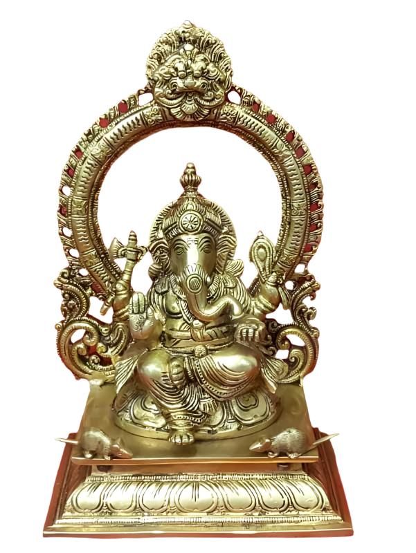 Ganesh Idol Brass 12 Inches