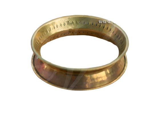 Brass Pirimanai Round Shape Vessel Stand For Kitchen - 7 inches