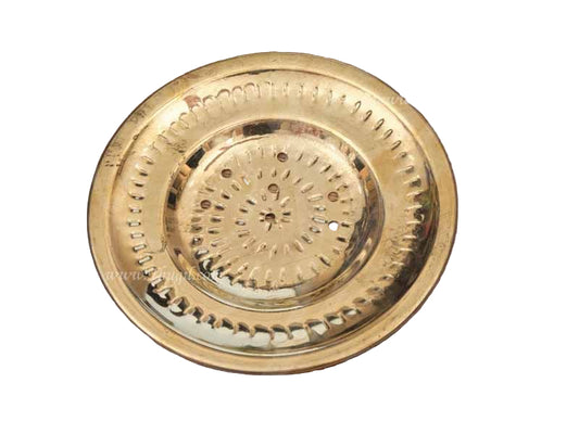 Brass vadi thattu - filter plate - starch remover plate for pots 13cm