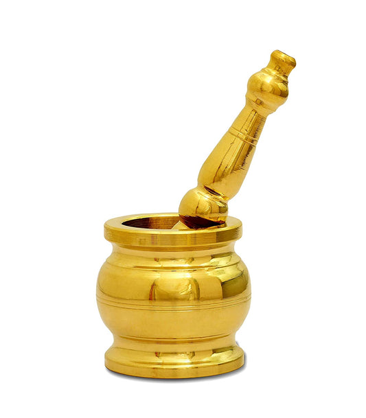 Morter And Pestle Brass 6 inches