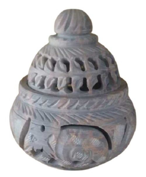 Soapstone Tealight Holder Box 5 inches