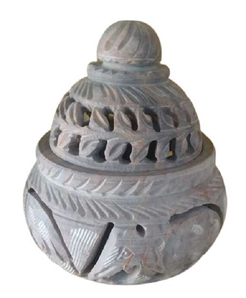 Soapstone Tealight Holder Box 5 inches