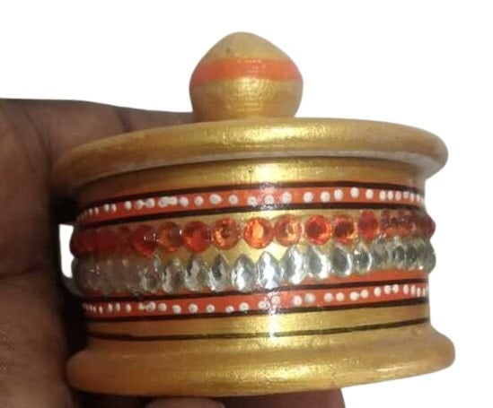 Marble kumkum / Haldi holder Box 2 inches