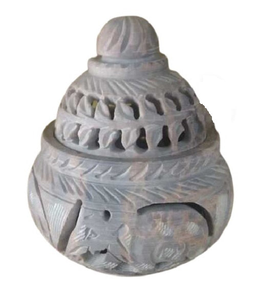 Soapstone Tealight Holder Box 5 inches