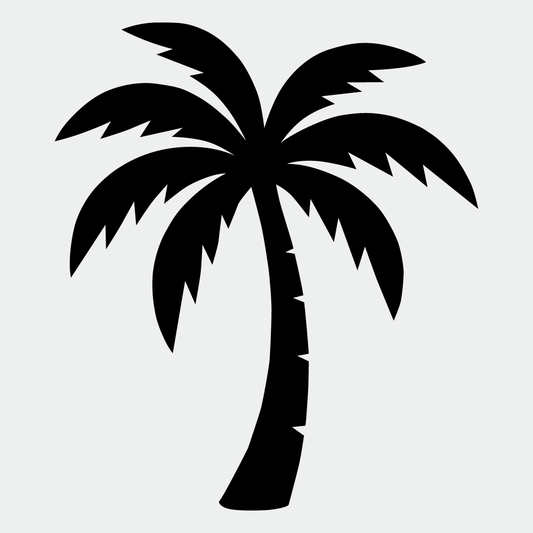Palm Tree SVG PNG Tropical Beach Silhouette Vector