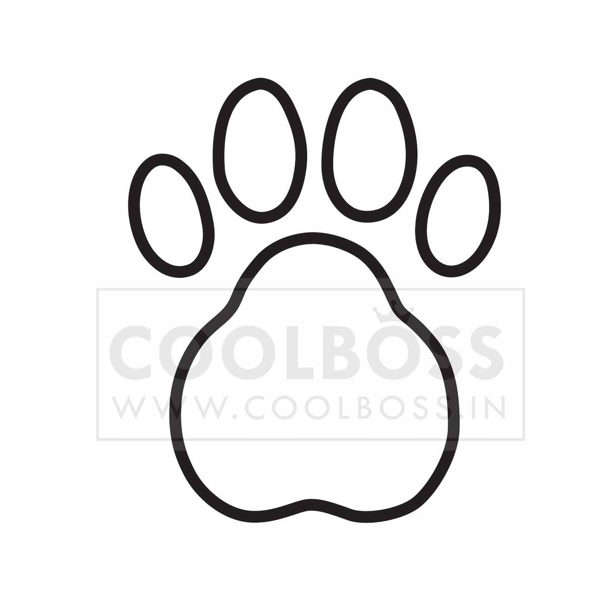 Minimalist Paw Print SVG & PNG Cut File for Cricut & Silhouette