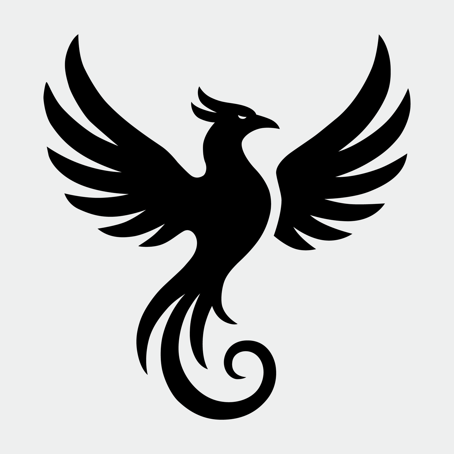 Phoenix Silhouette SVG PNG Firebird Vector Design for Cricut Projects