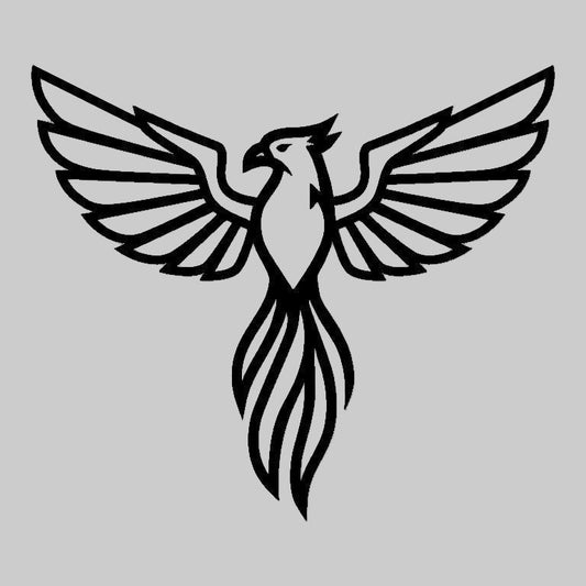 Phoenix Bird SVG | Rising Phoenix Vector | Fire Bird Silhouette or Cricut & Laser Cutting