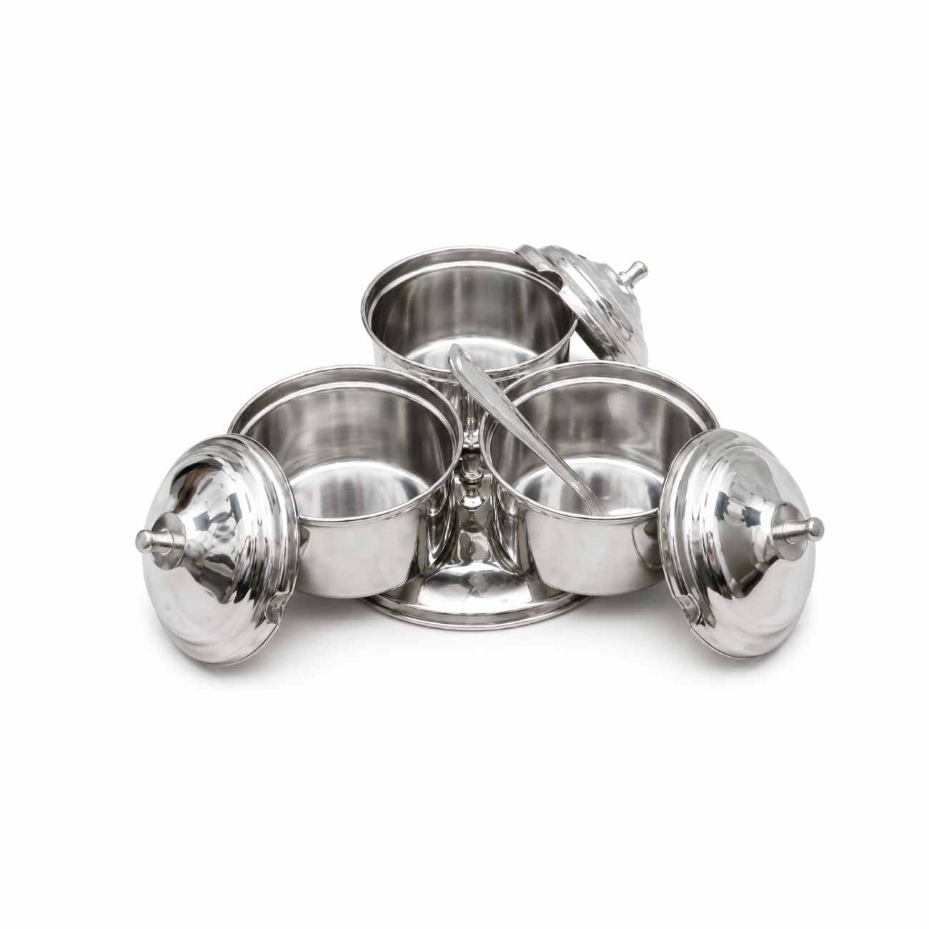 Coolboss Stainless Steel 3 Bowl Pickle Holder