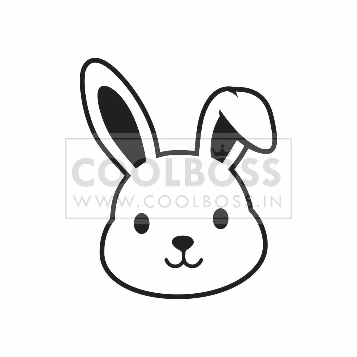 Cute Bunny SVG – Minimalist Rabbit Head Cut File for Cricut, Silhouette, T-Shirts & Decals (Instant Download)