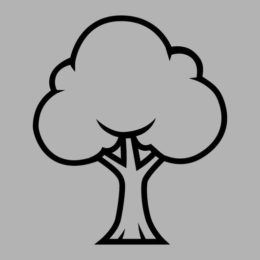 Minimalist Tree Outline Vector | Simple Tree Line Art | SVG, PNG EPS