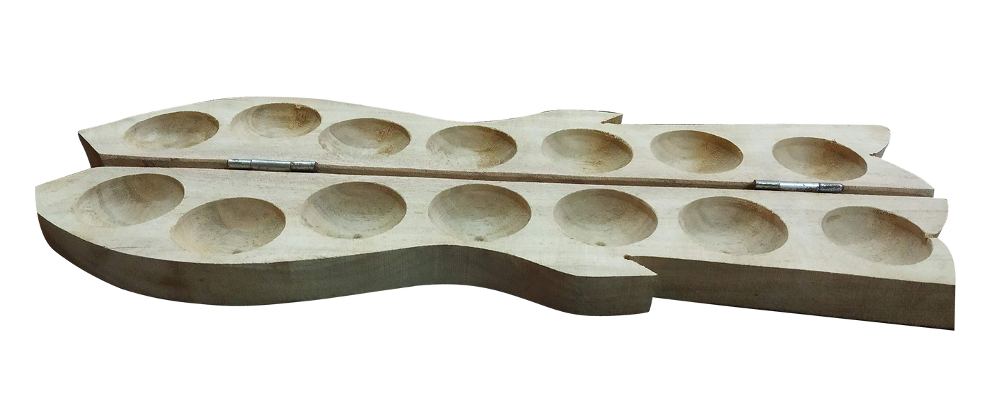 Fish Design Pallankuzhi wooden 15 inches
