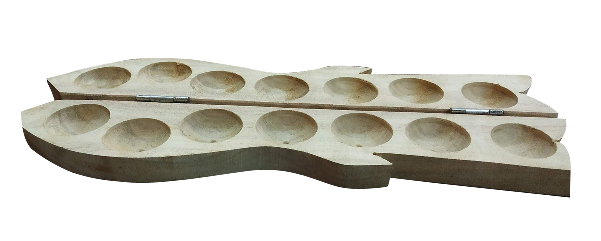 Fish Design Pallankuzhi wooden 15 inches