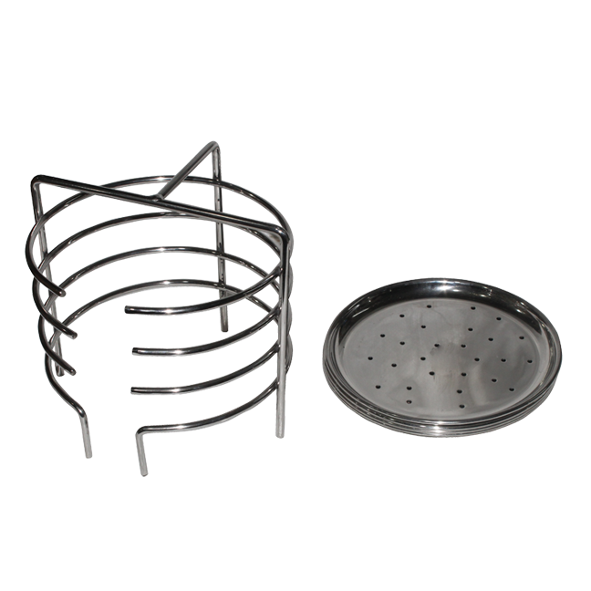 Idiyappam Plate, Stainless Steel, 4 Plates with Stand
