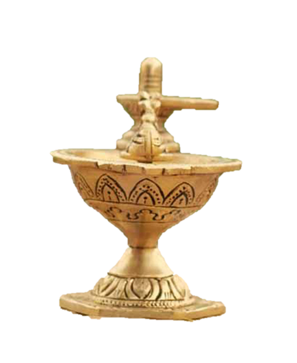 Lingham With Nandi Standing Vilakku Brass 4.2 inches