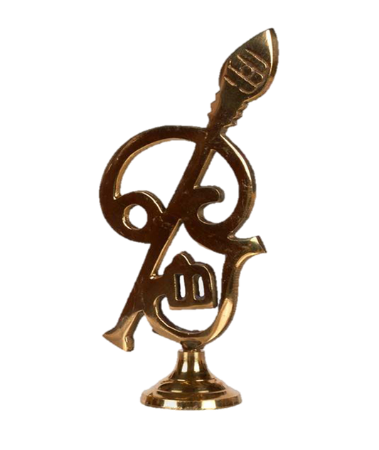 Karthikeya Vel with Om Stand Brass 6.2 inches