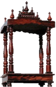 Wooden Pooja Mandap Mandir 10 inches