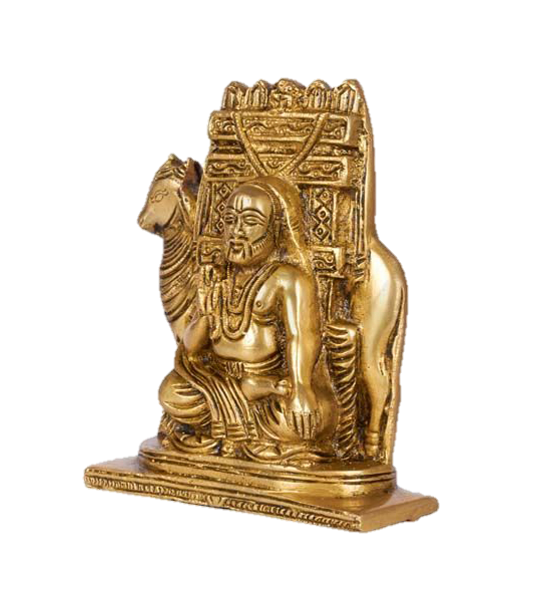 Shri Raghavendra Statue Brass 4 Inches