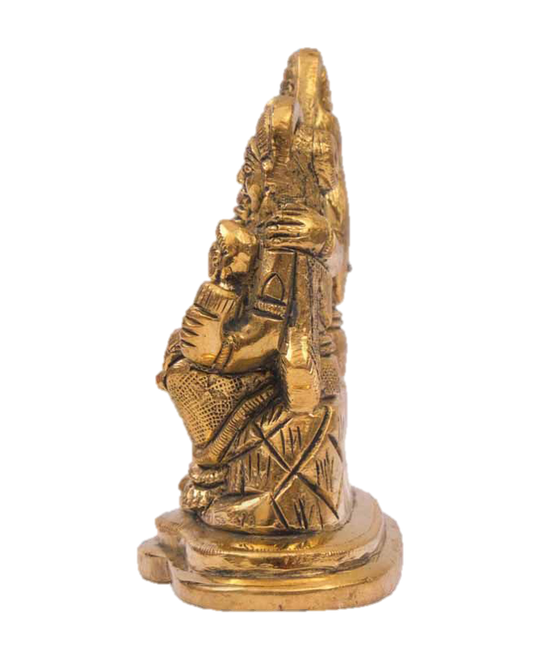 Lord Shiva Family Statue Brass 3.8 inches