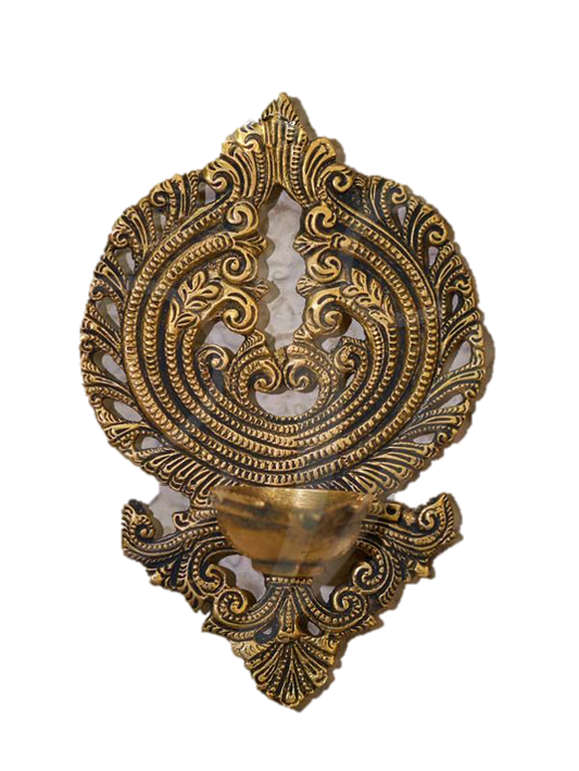 Wall Hanging Diya Brass