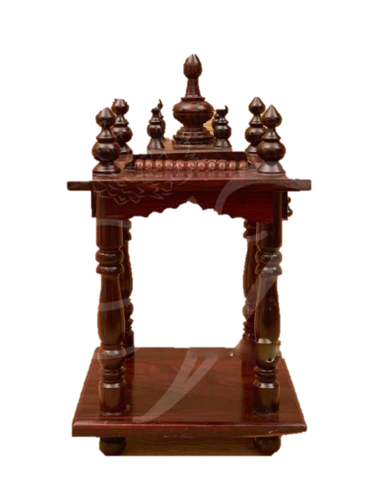 Wooden Pooja Mandap Mandir 10 inches