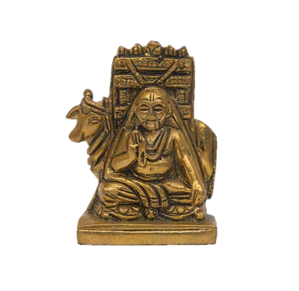 Shri Raghaventra Swami Statue Brass 2.5 inches