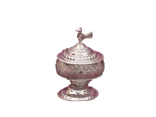 Kumkum chandan Cup Silver 3 Inches