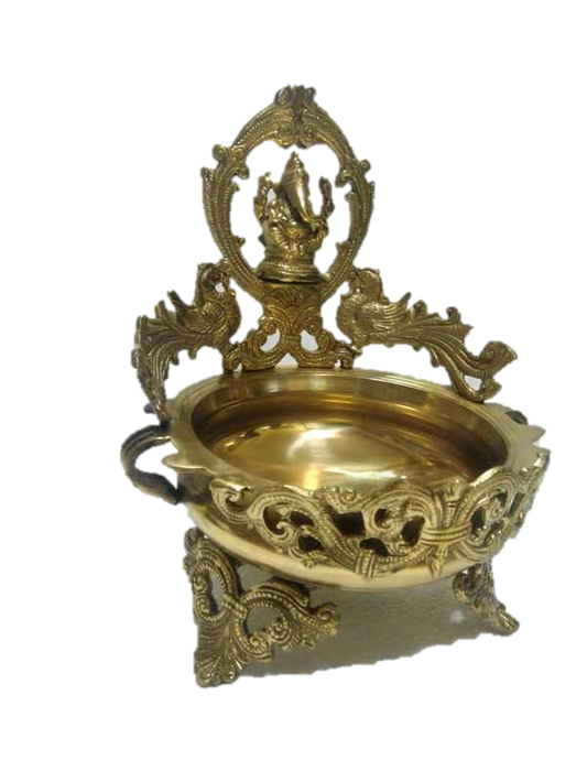 Ganesha Brass Uruli 10 Inches